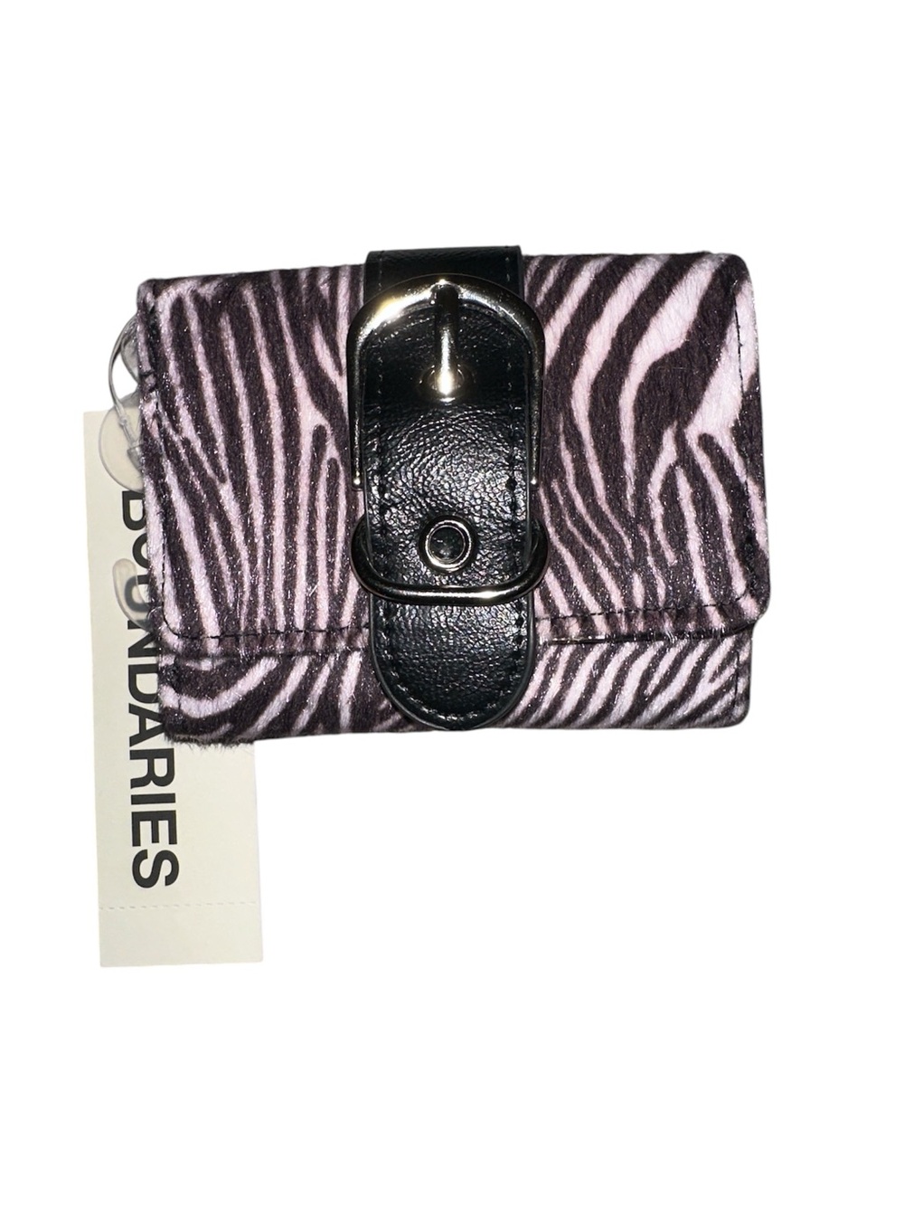 No Boundaries Women's Flap Wallet, Zebra